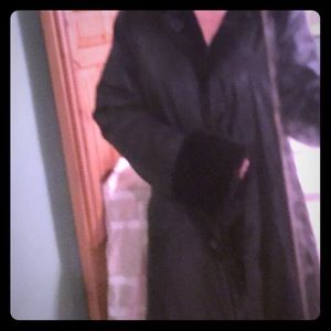 LIz Claiborne Reversible Fur/ Rain Coat